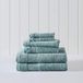 Tommy Bahama Island Retreat Set van 6 badhanddoeken, 100% katoen, zacht en absorberend, pluis- en kleurecht, middelzwaar, turkoois blauw