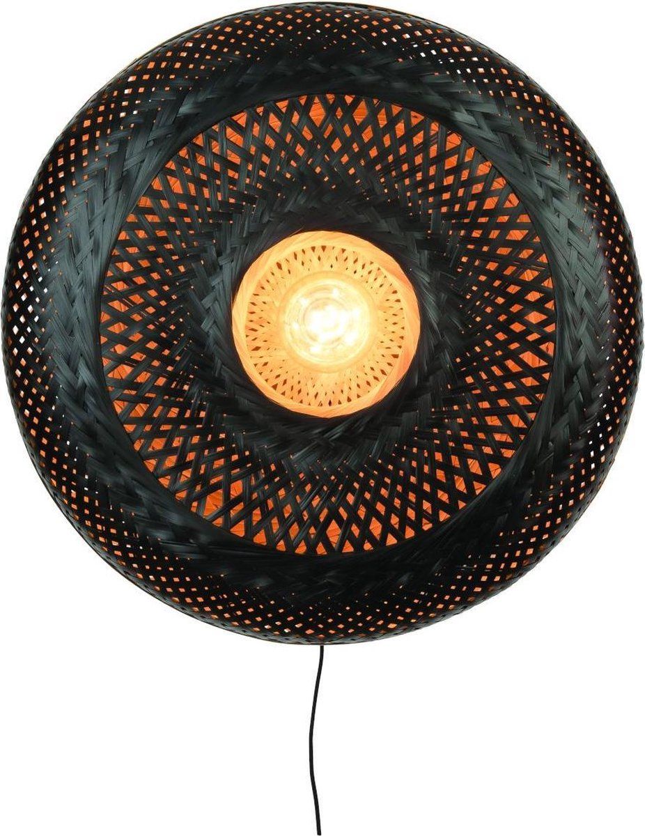 GOOD&MOJO Palawan Wandlamp - Bamboe Zwart - Ø60cm