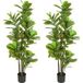 Lot de 2 plantes artificielles d'intérieur 150 cm, vert, 17,0x17,0x150,0 cm