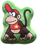 LYO Diddy Kong Lichaamskussen, Polyester, Zwart, 20 cm