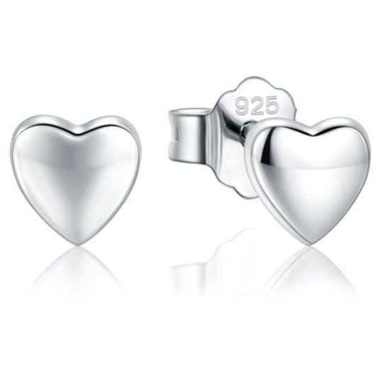 Cilla Jewels Lookinggoodtoday 925 Zilveren Dames Oorbellen Hart ZilverKleurig