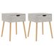 VidaXL Nachtkastjes 2 stuks Betonkleur Hout 40x40x56 cm