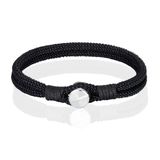 LGT JWLS Lookinggoodtoday Paracord Heren Armband met Schroef - Zwart - 19 cm