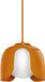 OSRAM DECOR Corolle Hanglamp, Oranje Metaal Glas, E27 Versie, Textielkabel, 200mm, Retro stijl