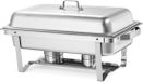 VEVOR Rechthoekige Chafing Dish, 9 Qt 4-Delige Roestvrijstalen Chafing Dish, Complete Set Voedselverwarmer met Hol Handvat, 2 Voedseltangen, Deksel, Brandstofhouder, Chafing Dishes voor Banketten, Feesten En Bruiloften