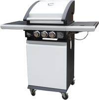 Patton Patio Chef 2 + gasbarbeque / wit, roestvrijstaal / rvs / rechthoekig