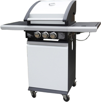 Patton Patio Chef 2 + Barbecue - Verrijdbaar - Natuurlijk gas - Roestvrijstaal/Wit