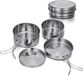 ZenoNova Set de 4 casseroles de camping - Acier inoxydable - Argent