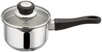Judge 14cm Vista steelpan roestvrij staal met deksel met variabele afgietopties 1L, zilver, 14 cm