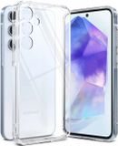 Ringke Fusion | Hoesje Geschikt voor Samsung Galaxy A55 | Back Cover met Antikrascoating | Militaire Standaard | Transparant
