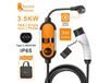 Feyree Chargeur portable pour véhicule électrique type 2 16 A 3,5 kW, Câble de recharge 5 m avec prise Schuko, Courant réglable pour chargeur de voiture électrique