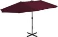 Syfax Parasol met aluminium paal 460x270 cm bordeauxrood