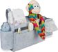Relaxdays bedside pocket - 8 vakken - vilt - 23 x 43 x 11 cm - opbergzak - lichtgrijs