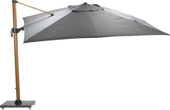 Garden Impressions Hawaii Big Pole Zweefparasol - 350x350cm - Donkergrijs