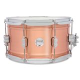 Pacific Drums Concept Series Metal Snare, 35,6 cm x 20,3 cm, geborsteld koper, 1,2 mm, naturel satijn
