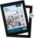Europel wissellijst zelfklevend – Posterlijst – Magnetisch frame – A5 – 14,8 x 21 cm – Set van 2 stuks – Zwart