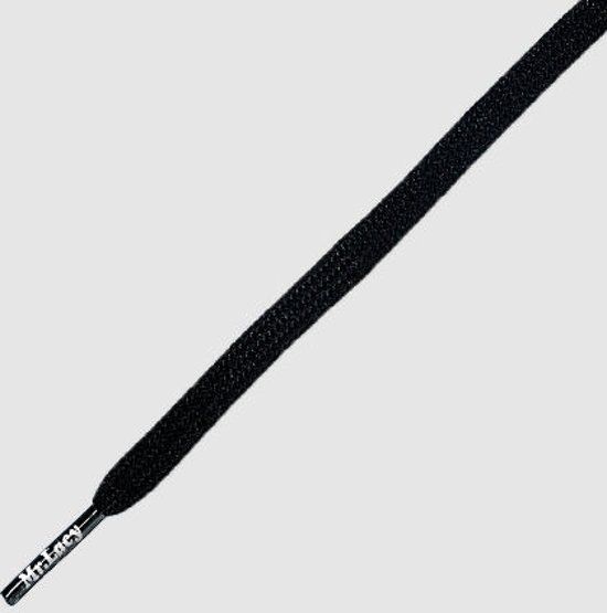 Mr. Lacy Schoenveters Runnies plat zwart 80 cm