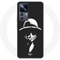 Xiaomi Hoesje 12T Monkey D. Luffy zwart wit