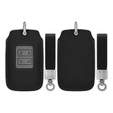 kwmobile autosleutel hoesje geschikt voor Renault 4-knops Smartkey autosleutel (alleen Keyless Go) - Autosleutel behuizing in zwart / grijs