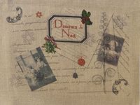 La Bo'te à Broder COU029MN bedrukte Coupon "Douceurs de Noël Métis, natuurlijke kleuren"