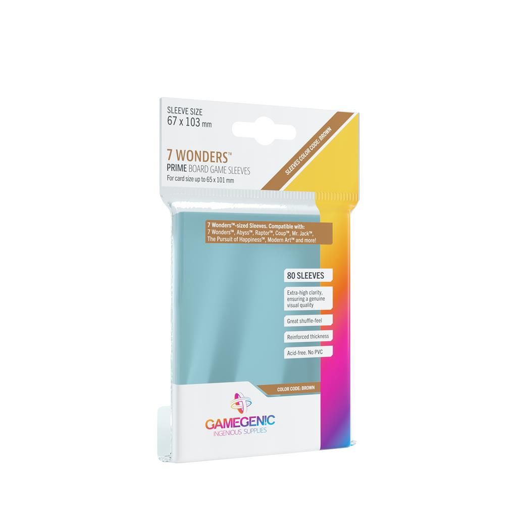 GameGenic Sleeves Prime 7 Wonders 67x103mm (80 stuks)