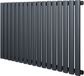 Monster Group BV Radiateur design ovale - 1 colonne - 600x1020 mm - Gris anthracite