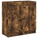 vidaXL Meuble sous lavabo Chêne fumé 56 x 37,5 x 81 cm