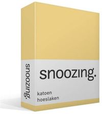 Snoozing - Katoen - Hoeslaken - Lits-jumeaux - 180x220 cm - Geel