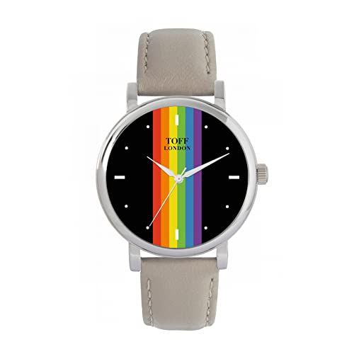 Toff London Pride Lineaire zwarte wapenstokken Horloge - 5059911143301