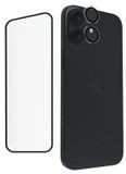 Muvit, Gerecycled beschermpakket van gehard glas en camera Geschikt voor Apple iPhone 16, Transparant