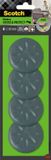 3M SP61A03 Vloerbeschermer voor meubilair, rond, grijs, 6,5 cm, 4 stuks