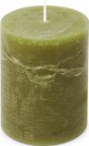 Spaas Rustieke stompkaars Essential Collection 80/110 mm - Olijf groen