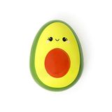 Legami - Ontwarringsborstel voor haar, 6,8 x,5 cm, geweldig haar, thema, lost elke knoop op zonder te scheuren of het haar te beschadigen, flexibele tanden van verschillende hoogtes, avocado