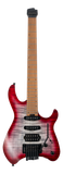 Cort Space G6TR Semi Gloss Lava guitare électrique headless avec gigbag