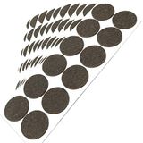 Adsamm® | 120 viltglijders, diameter 34 mm, bruin, rond, 3,5 mm dikke zelfklevende viltglijders