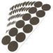 Adsamm® | 120 viltglijders, diameter 34 mm, bruin, rond, 3,5 mm dikke zelfklevende viltglijders