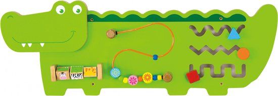 Viga Toys - Krokodil - Wandspeelbord - Groen - 91 cm
