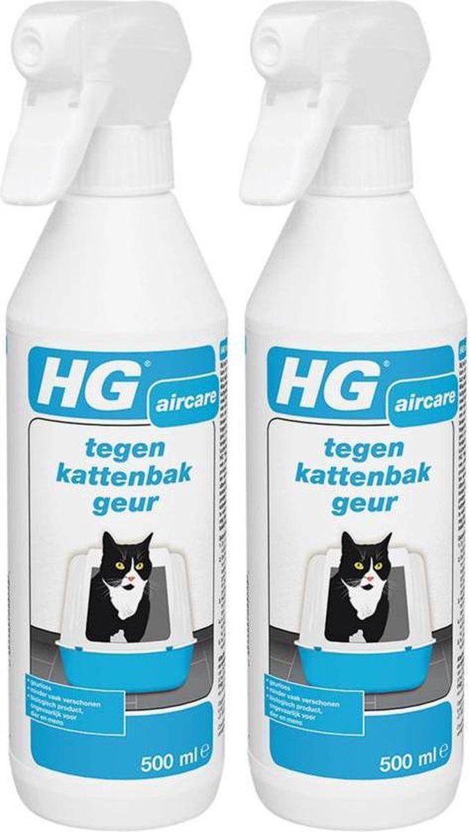 HG tegen kattenbakgeur | voorkomt een stinkende kattenbak | 2 Stuks !