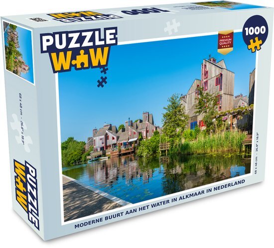 MuchoWow Puzzel Alkmaar - Nederland - Huizen - Legpuzzel - Puzzel 1000 stukjes volwassenen