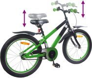 vidaXL Kinderfiets 20 inch Groen/Zwart