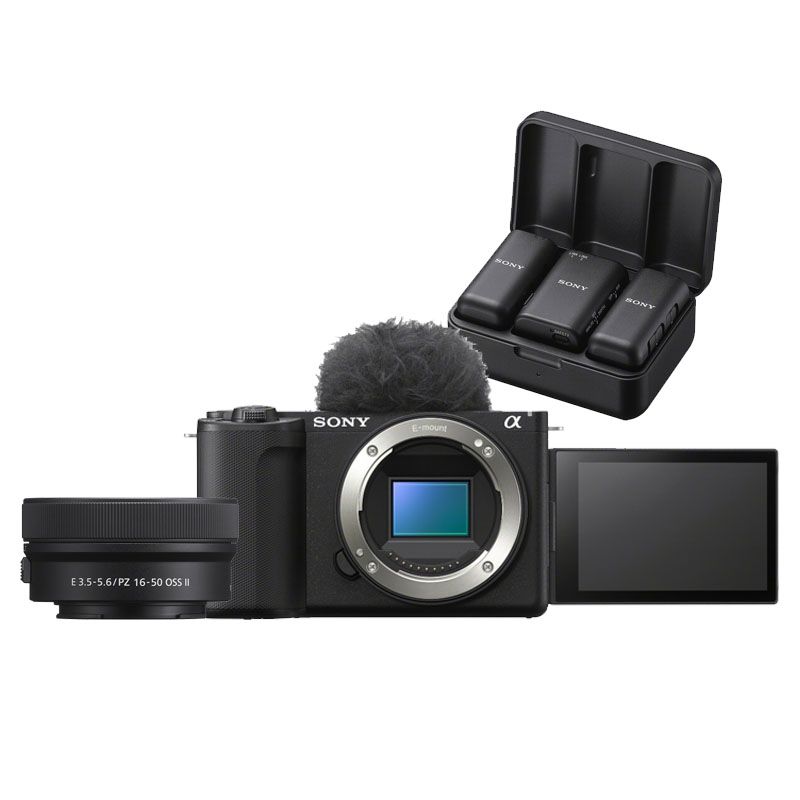 Sony ZV-E10 II Camera met 16-50mm II Lens en ECM-W3 Microfoon