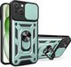 Techsuit Hoesje geschikt voor Apple iPhone 16 Plus - Camshield Back Cover - Groen