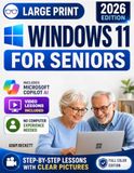 Windows 11 For Seniors: A Step-by-Step Visual Guide for Beginners in Large Print with Clear Screenshots. Handle Everyday Computer Tasks, Stay Safe Online, and Use Your Computer with Confidence.