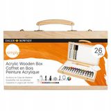 Daler Rowney Acrylverf Set in Houten Kist - 14 kleuren