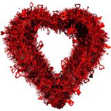 4E's Novelty Valentijnsdagkrans voor voordeur, klatergoud, hartvormige krans hangende wanddecoraties - 35,5 cm, Valentijnsdag buitendecoratie