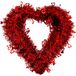 4E's Novelty Valentijnsdagkrans voor voordeur, klatergoud, hartvormige krans hangende wanddecoraties - 35,5 cm, Valentijnsdag buitendecoratie