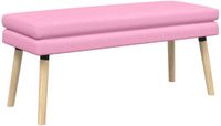 vidaXL Canapé deux places Rose 110 x 40 x 47 cm Tissu