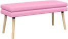 vidaXL Canapé deux places Rose 110 x 40 x 47 cm Tissu