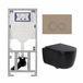 Geberit QeramiQ Dely Swirl Toiletset - Hangend - Geberit UP320 Inbouwreservoir - Mat Zwart