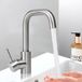 Unyqoos® Mitigeur de lavabo à levier unique, nickel brossé